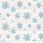 Riley Blake - Monthly Placemats - January Snowflakes, Cream