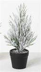 Potted Tree - Flocked Pine 9^