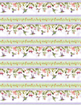 Wilmington Prints - Hummingbird Floral - Repeating Stripe, Multi