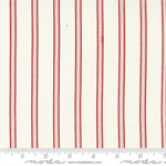 Moda - Red White Gatherings - Double Stripe, Vanilla