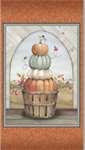 P & B Textiles - Bountiful - 24^ Pumpkin Stack Panel, Multi