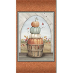 P & B Textiles - Bountiful - 24^ Pumpkin Stack Panel, Multi