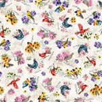Quilting Treasures - Mid-Atlantic Shop Hop 2026 - Birds & Flowers, Oatmeal