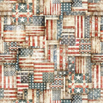 Quilting Treasures - American Country - Flag Patchwork, Cream
