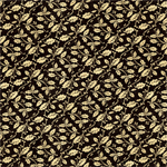 Wilmington Prints - Christmas Emporium - Holly Leaves, Dark Brown/Gold