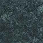 Anthology - Autumn Gray Batiks - Circular Rose, Charcoal