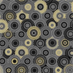 Michael Miller - Magnificent Peacock - Fancy Medallion, Black
