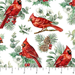 Northcott - Home For Christmas - Cardinals, White
