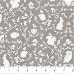 Northcott - Woodland Adventures - Animal Damask, Gray