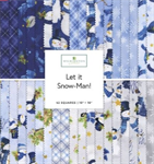 Wilmington Prints - 10 Karat Crystals - Let it Snow-Man! 10^ Squares