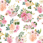 Wilmington Prints - Peony Blossoms - Bouquet Toss, White