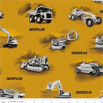 Riley Blake - CATERPILLAR® - 100 Years - Main Print, Yellow