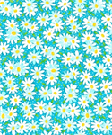 Fabric Traditions - Keepsake Calico - Packed Daisies, Teal