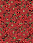 Wilmington Prints - Season of Heart - Poinsettias, Black