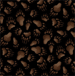 Elizabeth Studio - North American Wildlife - Brown Paw Prints, Black