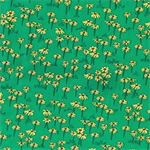 Quilting Treasures - How In The World? - Small Yellow Flowers, Green