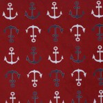 Michael Miller - Minky Prints - Anchors Straight, Red
