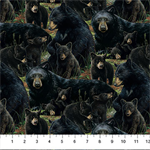 Northcott - Bear's Den - Packed Bears, Black