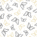 Quilting Treasures - Yoriko Dependable - Butterflies, White