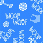 A.E. Nathan - Comfy Flannel Prints - Woof, Blue