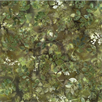 Hoffman Califorina - Bali Batik 2022 - Mixed Foliage, Olive