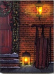 Lighted Canvas - Christmas Door