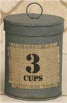 Canister - Burlap Patch, 3 Cups