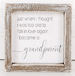 Framed Wooden Sign - ^Became A Grandparent^