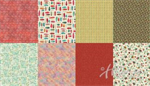 Hoffman California - All A Twitter - 8 Continuous Fat Quarters, Carnation