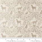 Moda - Quilting Cuddle - Effies Woods - Woodland Damask Animals, Cloud