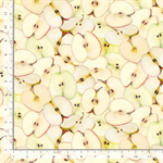 Timeless Treasures - Orchard Valley - Packed Apples Slices, Cream