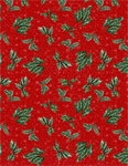 Wilmington Prints - Country Cardinals - Tossed Holly, Red