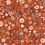 Quilting Treasures - Hedgehugs - Floral Toss, Paprika