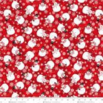 Henry Glass - Snow Crew Flannel - Tossed Snowmen, Red