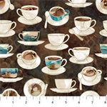 Northcott - Barista - Cups & Saucers, Brown