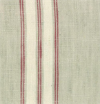 Moda - Toweling Basics - 16^ Hemmed Edge - Scarlet Stripe on Oyster