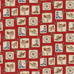 Henry Glass - Western View - Small Block Motifs, Red