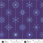 Andover - Century Prints - Deco Frost - Snowflakes, Winter Plum