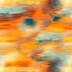 Quilting Treasures - Swan Song - Sunset Striation, Orange
