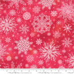 Moda - Starflower Christmas - Flurry Watercolor, Red