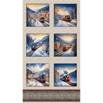 Henry Glass - Steam Dreams - 24^ Train Scenery Blocks Panel - 6 Blocks, Multi