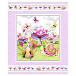 Susybee - Sloane the Snail - 36^ Quilt Panel, Light Orchid