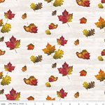 Riley Blake - Fall Barn Quilts - Leaf Toss, Parchment