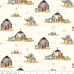 Riley Blake - Come Let Us Adore Him - Main Print, Cloud