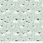 Riley Blake - Designer Flannel - Little Lambs, Mint