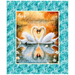 Quilting Treasures - Swan Song - 36^ Swan Panel, Multi