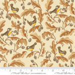 Moda - Forest Frolic - Chickadees & Acorns, Cream