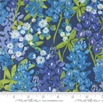 Moda - Wild Blossoms - Bluebonnets, Navy