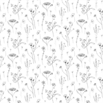 Blank Quilting - Royal Jelly - Sketched Floral, White