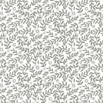 Benartex Kanvas - Cosmo Cats - Leaves, Grey on White